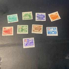 匈牙利邮票 公交、邮政9枚合售（小票）（信销票）
