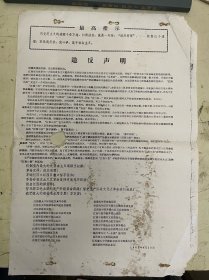 老资料：造反声明