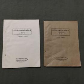 天津市北郊区综合调查报告【第一册：（土壤部分），第二册：（第四纪地质地貌部分，气候部分，植被部分）】2册合售，（1964年7月出版）油印本，非馆藏，已核对不缺页