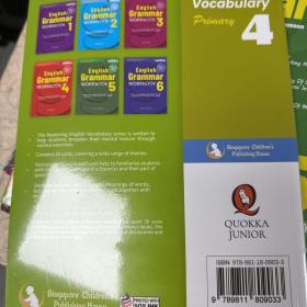 英文原版|新加坡小学英语单词MasteringEnglishVocabulary4四年级英语词汇练习册10岁