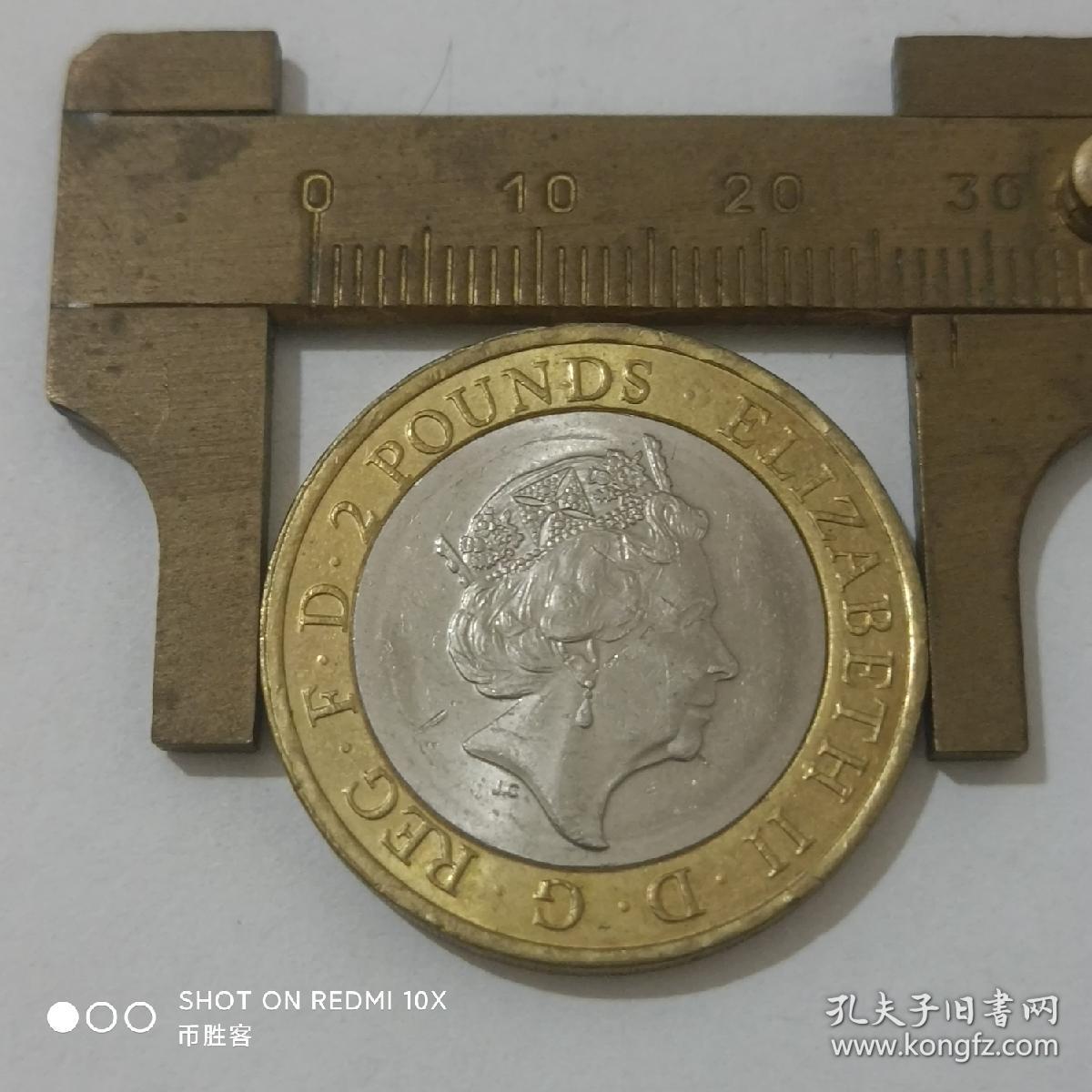 英国纪念币 莎士比亚逝世400周年-喜剧 2016年2英镑 世界硬币外国硬币纪念币双色币