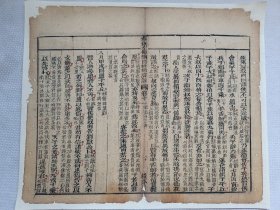 春秋左传杜林详注.昭公十三年.诸侯不可以不示威…清木刻古籍散页一页.传统手工托裱.(托裱纸:加厚手工黄宣)古籍页面尺寸约31.8cmx26.7cm.可装饰书房、工作室.不议价.