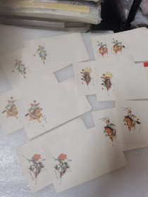 北京信封。24开信封。筍灌娘、杨金花、陆文龙、裴元庆、罗成、岳云共6人物骑马图案（6种图案共12个信封合售总价格）
