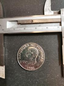 食猴鹰 菲律宾50硬币 80年代 直径25.5MM