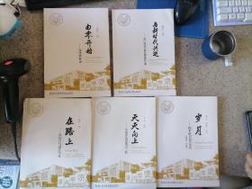 在路上——鲁加升与南洋学院+天天向上—从南洋走出的学子们+与新时代共进—厦门南洋学院党建创新实践+岁月—图说厦门南洋学院（2000-2020）+由零开始—南洋创业者（共五本合售）品相如图 无笔记划线