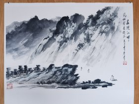 中国美协会员山东著名老画家张彦青山水画精品保真
