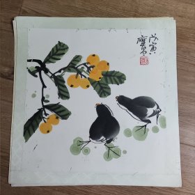 邱应昌花鸟斗方 6