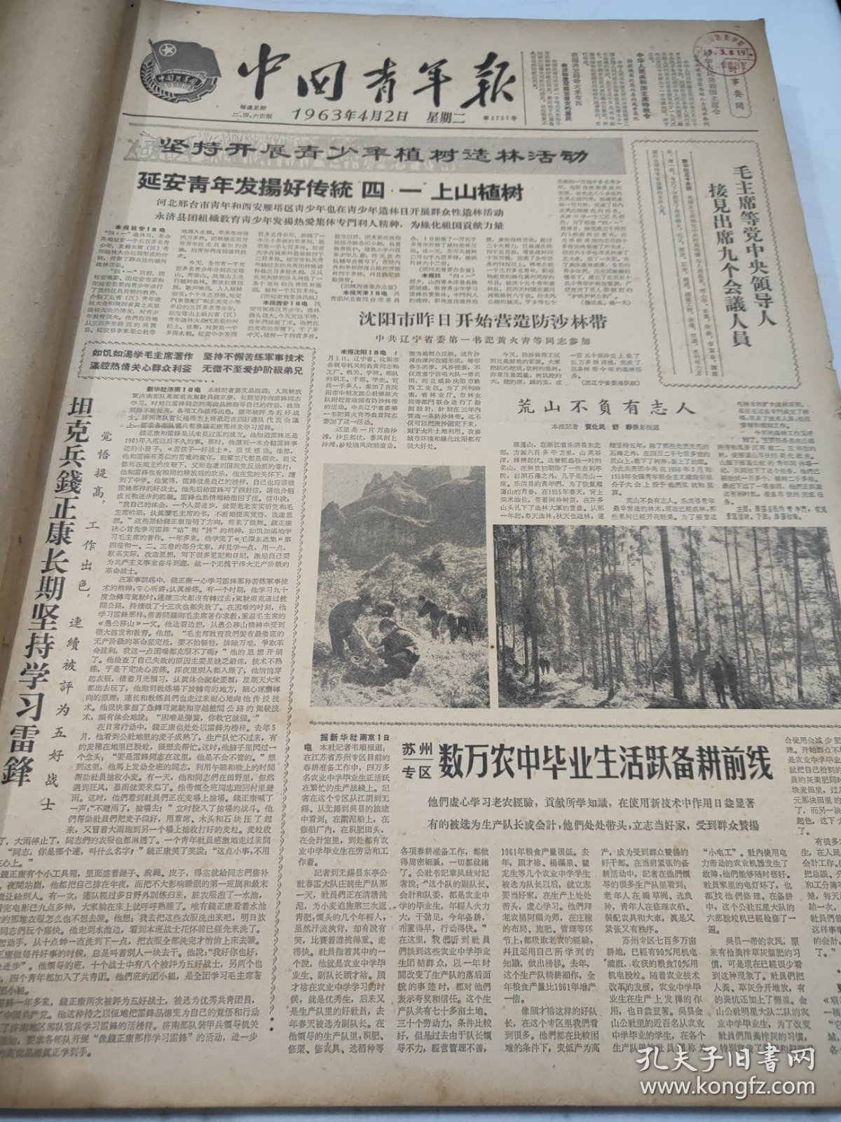 中国青年报1963年4月2日到6月29日