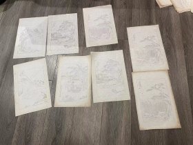 五六十年代朵云轩顾氏画谱笺，共八张，150/张，还剩六张