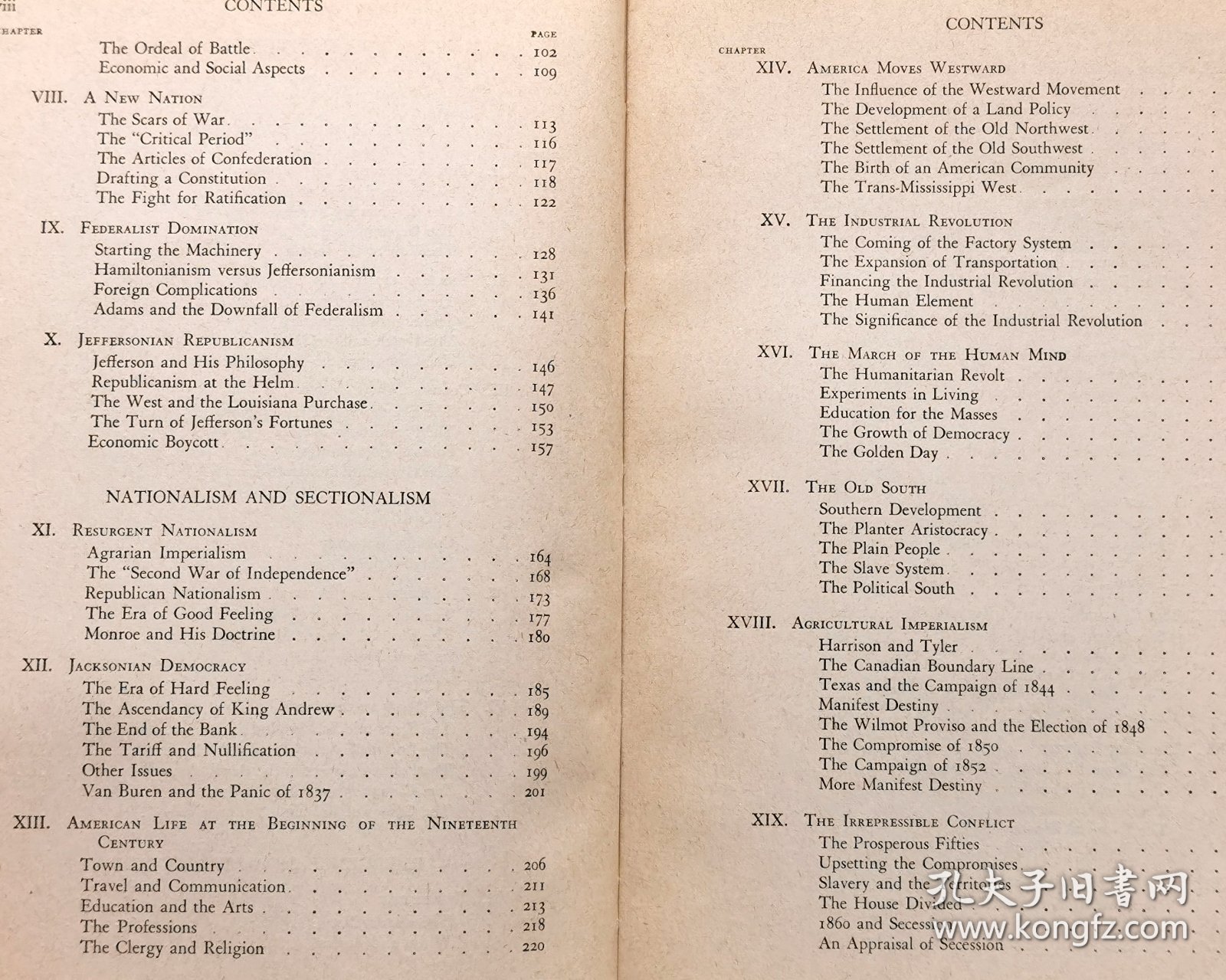 1944年版《美国政治社会史 卷一》 American Political and Social History Volume 1 by Harold Underwood Faulkner （美国史）英文原版书