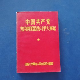 中国共产党党内两条路线斗争大事记 后几张有印渍看图，可以阅读