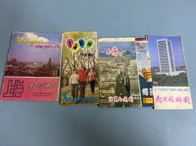 上海市区交通图+上海游览交通图+上海园林导游+南京旅游图