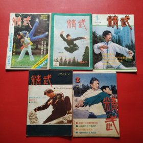 中华武术6本合售（1982年1+1983年4+1984年2+985年1.3+1987年8）精武5本合售（191983年3+1984年1+1985年1+1988年1+1989年1）总计11本合售
