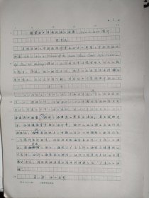 周育民《穆黛安华南沿海的海盗1790—1810简介》15页，全文约7000多字，有修改批注 。8开方格稿纸。钢笔书写，教授书法，漂亮。周育民教授，上海师范大学历史系教授，江苏启东人，著作等身。这是作者介绍美籍学者穆黛安关于华南海盗专著的书评。查阅相关资料，周育民教授的这篇文章，未见公开刊登。稀见！折叠邮寄。