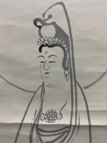 龙峰主，佛画《观音造像》