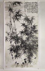 保真书画，浙派名家，蒋和武八尺整纸国画250*125cm，纸本托片，带合影和电子证书。蒋和武，1964年生，湖州市美协副主席，安吉美协主席，中国美院高研班助教。