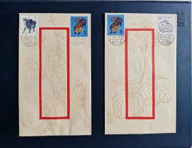 T102T107T112迎春纪念封拜年封19861987年一轮生肖邮票