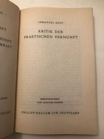 康德 kant  实践理性批判  Kritik der praktischen Vernunft