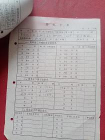 六十年代：天津广播器材厂（李含义，河北省河间县）工人登记表、登记卡片共5页