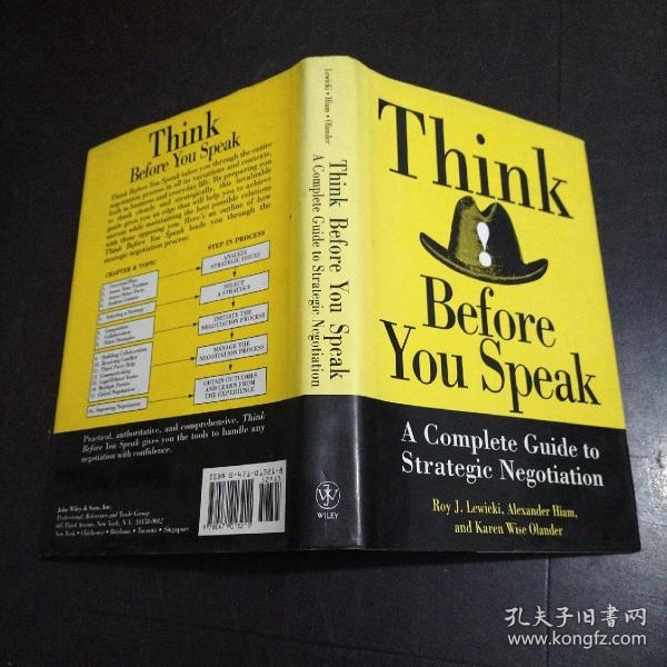 Think Before You Speak: A Complete Guide to Strategic Negotiatio（精装）