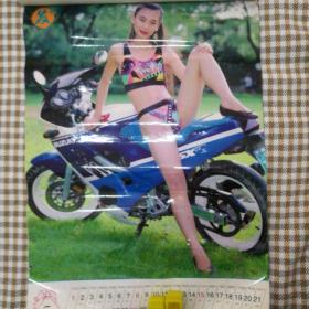 挂历1994年 美女泳装摩托挂历，发发发     13张全 塑膜