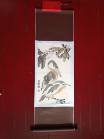 国画一张，鞍山已故著名画家高齐智，笔力遒劲、墨韵浓厚，一代大师风范。规格，镜心680*380毫米裱完1370*440毫米，