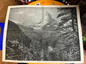 美国发货特价national geographic美国国家地理插页 1912年 5月The Majestic of the Matterhorn 马特洪峰