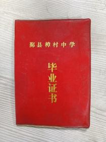 鄞县樟村中学毕业证（1988年）