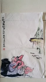 不知鱼焉知鱼之乐？宣纸国画，43*67厘米，买家自鉴