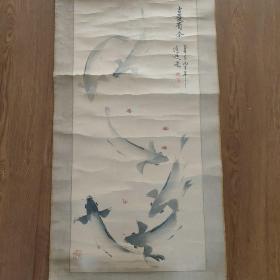 著名书画家，杨连廷作品《吉庆有余》立柚，尺寸.|1500X50O