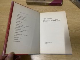 Diary of a Bad Year  库切《凶年纪事》，诺贝尔文学奖得主，精装大32开，英国版，版式装帧和纸张都比美版好