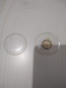 民国时期，国外制造水晶玻璃表蒙子，2个尺寸一样。