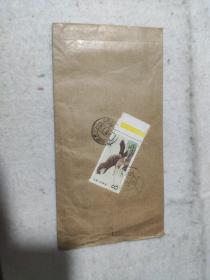 实寄封一枚  1987年贴T114邮票