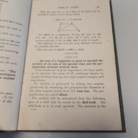 民国老书 ELEMENTARY GEOMETRY初等几何第一册 BAKER BOURNE贝克·伯恩 1915年布面软精装 外文原版书