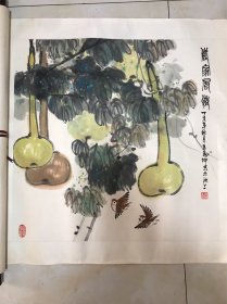 朱秀坤，花卉斗方