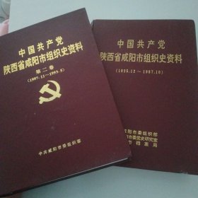 中国共产党陕西省咸阳市组织史资料（1925.12-1987.10）(1987.11---19935)2本合售