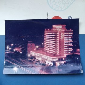 80年代太原市云山饭店夜景老照片