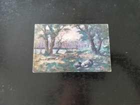 德国1919年彩色风景实寄明信片一张 品相如图，保真，包挂号，非假不退