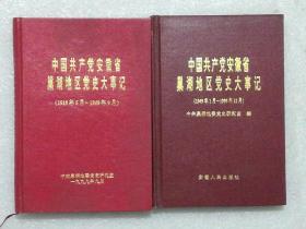 中国共产党安徽省巢湖地区党史大事记（两册合售）【有发票】