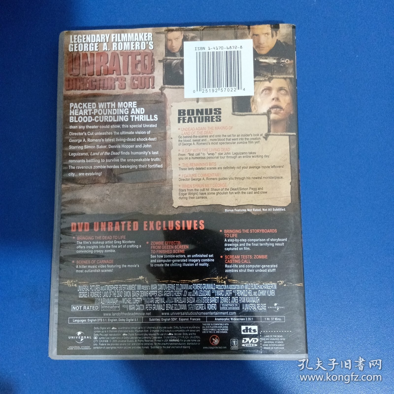 点击查看原图 Land of the dead DVD 活死人之地 美版