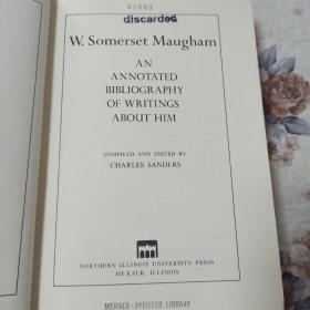 W. Somerset Maugham: An Annotated Bibliography of Writings About Him毛姆:关于他的著作注释书目