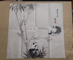 著名京剧艺术家任岫云（斗方57厘米）
