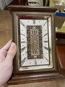 中古西洋古董复古金属木质钟表-有闹钟