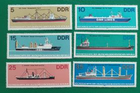 德国邮票 东德1982年远洋货轮6全新