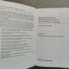 Research Methods in Psycholinguistics and the Neurobiology of Language: A Practical Guide心理语言学和语言神经生物学的研究方法：实用指南