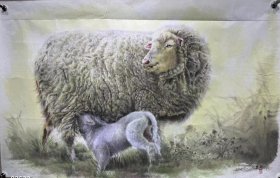 朝鲜画 绵羊