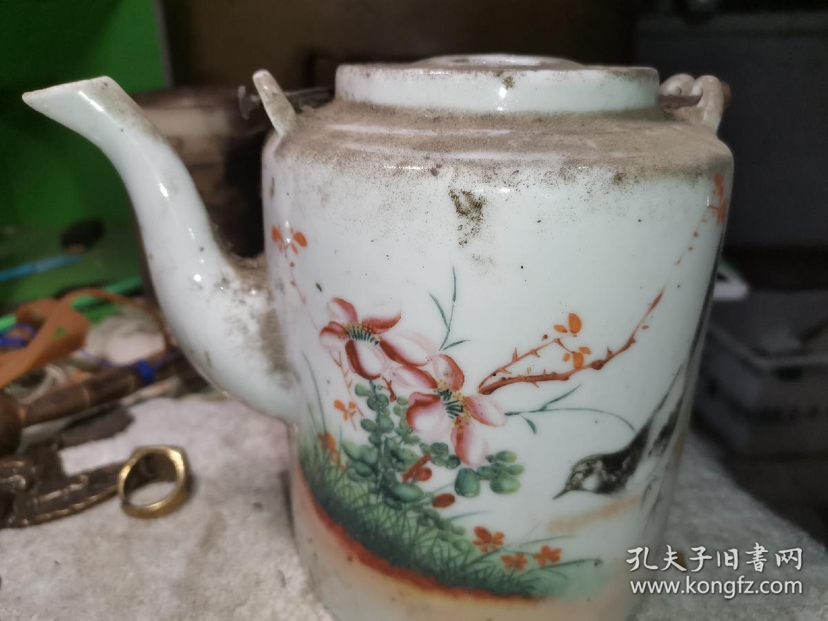 喜鹊梅花提梁壶