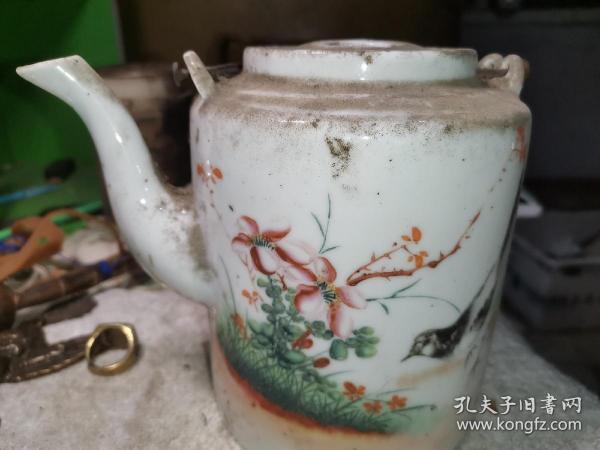 喜鹊梅花提梁壶