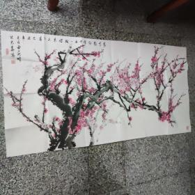 著名连环画家（陈光华）四尺整张梅花1件