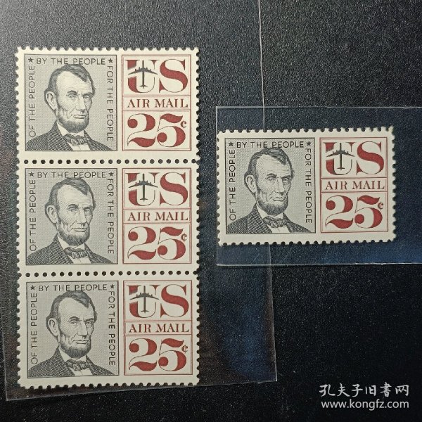 美国邮票，1960年 林肯总统航空邮票